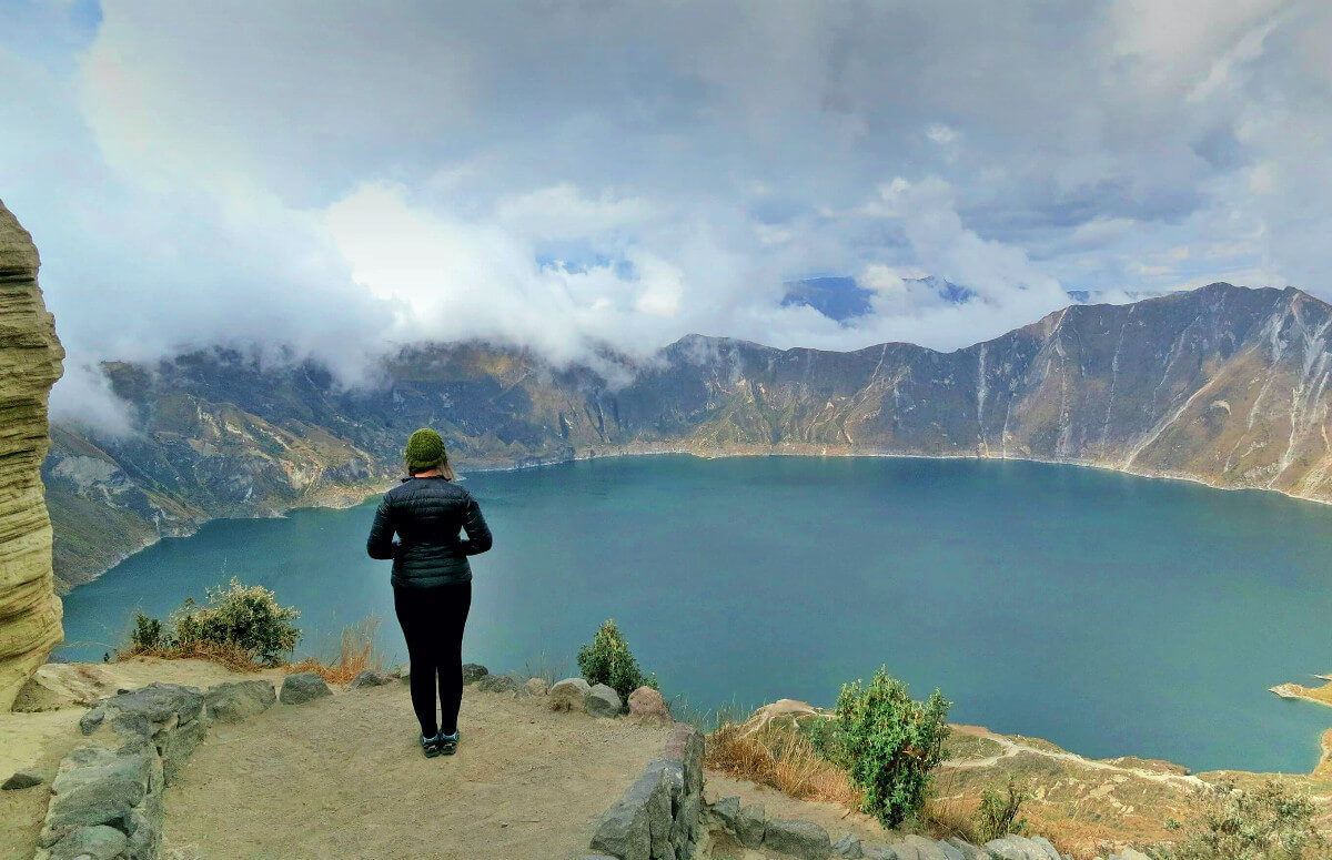 The stunning Quilotoa Lake in
