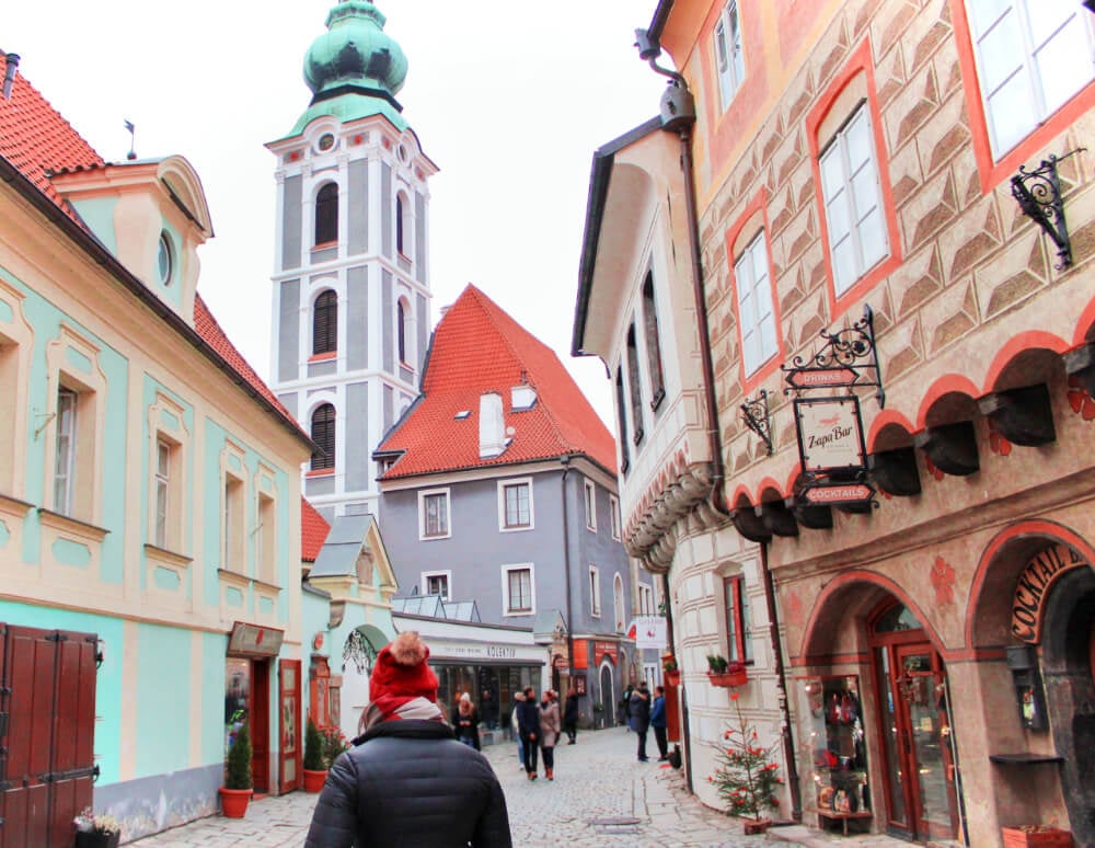 This stunning tower greets you as you enter the Old Town of Cesky Krumlov, and dominates the skyline from everywhere in town.