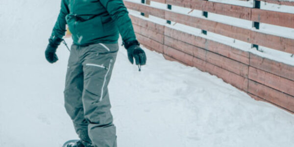 Jeremy Snowboarding in Banff Canada Winter