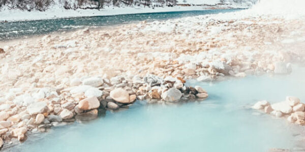 Astoria Hot Springs, near Jackson Hole Wyoming in the winter.