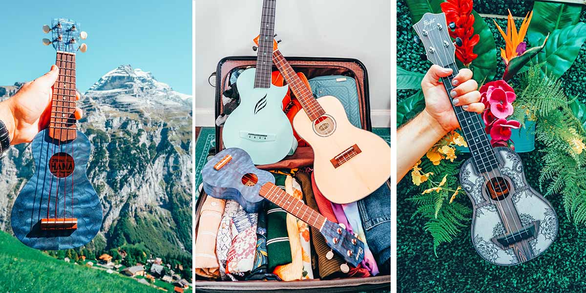 The Best Travel Ukuleles (and travel ukelele accessories)! We tested Flight, Kala, Ohana and more to compile this list of the best ukuleles for travel, so you can travel with a ukulele in tow.