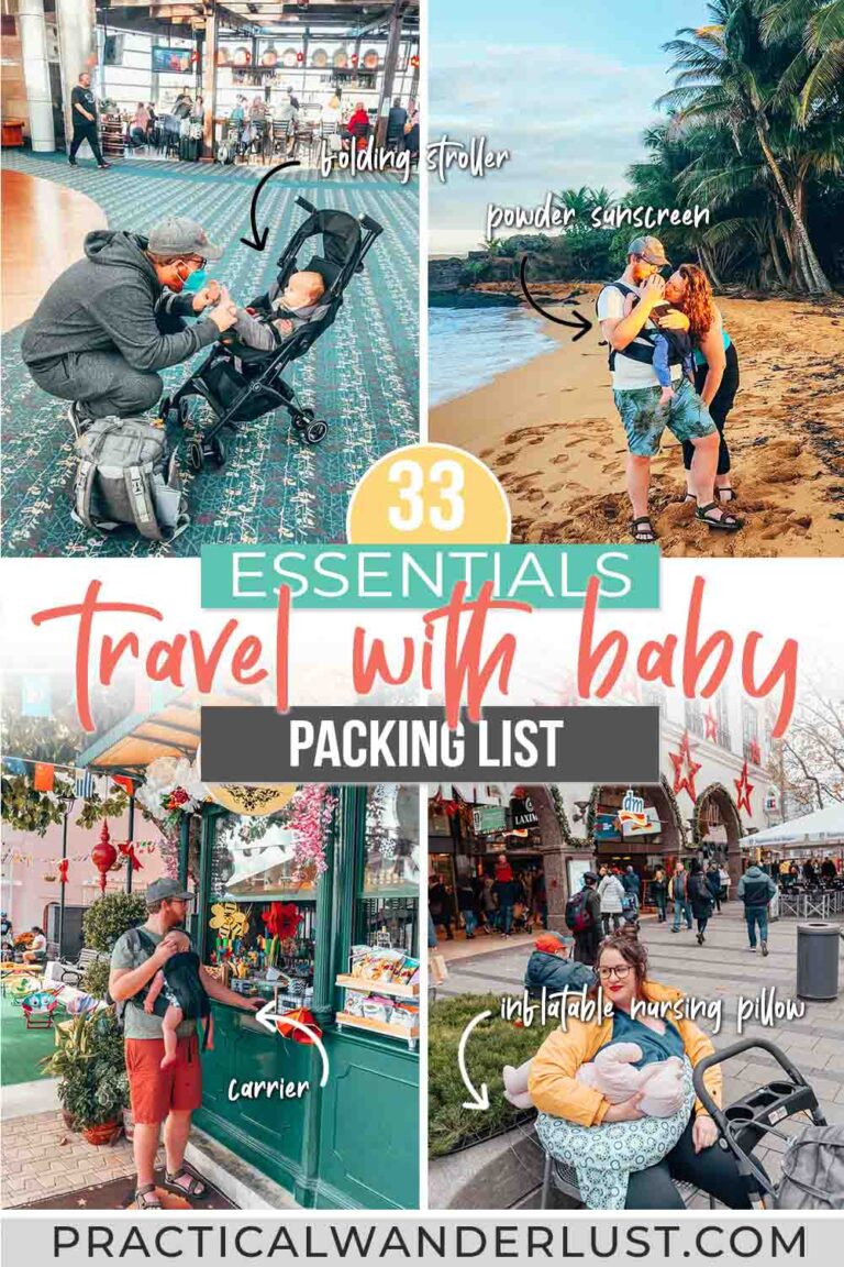33 Essentials for Traveling with a Baby (& what to leave at home)