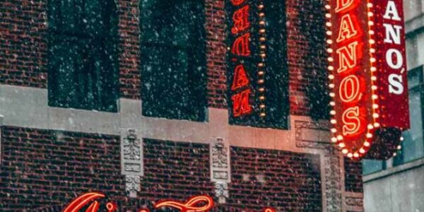 Giordano's Pizza in the Winter in Chicago, Illinois